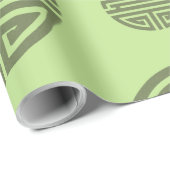 ジェイドグリーン中国の寿長寿キャラクター ラッピングペーパー (ロールコーナー)