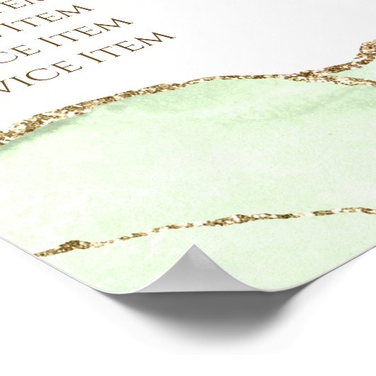 ジェイドグリーン価格表ポスター ポスター (角)