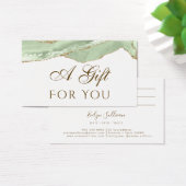 ジェイドグリーン瑪瑙ギフトカード (デスク)