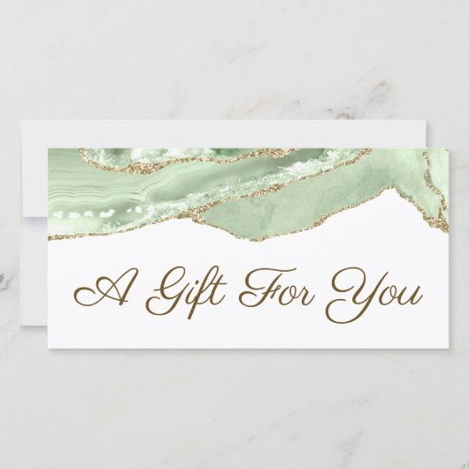 ジェイドグリーン瑪瑙ギフト証明書 (正面)