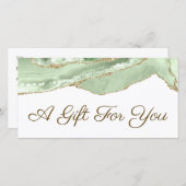 ジェイドグリーン瑪瑙ギフト証明書 (正面/裏面)