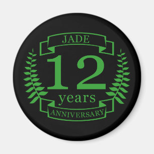 ジェイドゲ結婚ムストーン記念日12年 マグネット