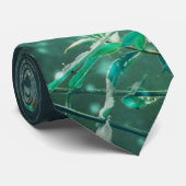 ジェイドスターに満ちた空に桃の野草 ネクタイ (ロール)