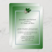 ジェイドスワン 35周年結婚記念日招待状 招待状 (正面/裏面)