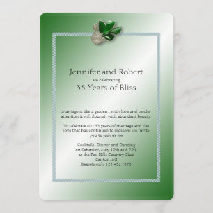 ジェイドスワン 35周年結婚記念日招待状 招待状