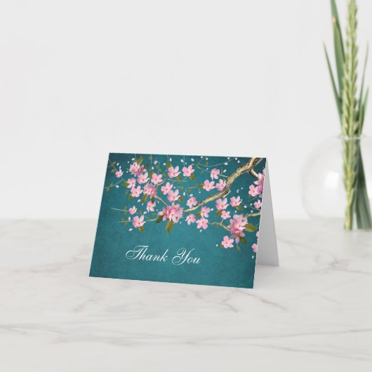 ジェイドピンク日本のさくらんぼサンキューカード サンキューカード (正面)
