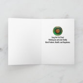 ジェイド中国の新年のラビットホリデーカード シーズンカード (内部)