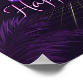 ジェイド名Vorname lila retroポスターGeburtstag ポスター (角)