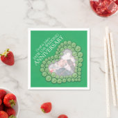 ジェイド12周年結婚ハート写真ナプキン スタンダードカクテルナプキン (インサイチュ)