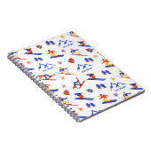 ジェイピークバーモントスキースノーボードパターン ノートブック (右側)