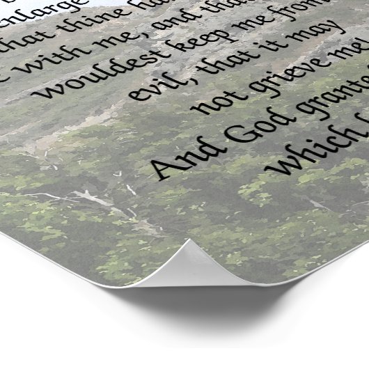 ジェイベズ祈りの言葉 ポスター (角)