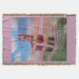 ジェイミー甘い女の子、友人の馬 スローブランケット