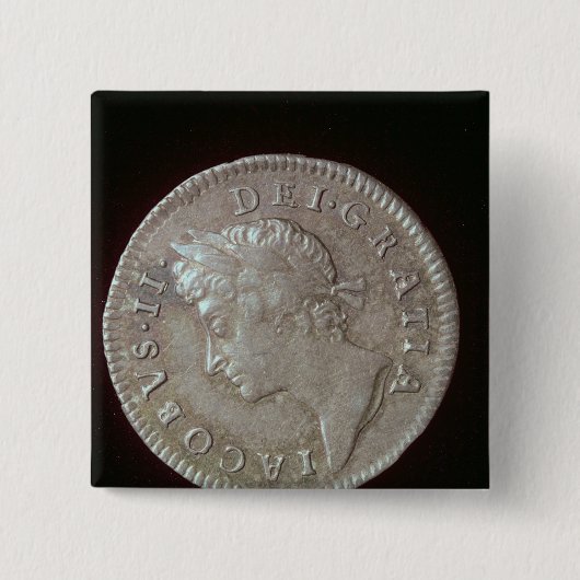 ジェイムズ二世の硬貨 缶バッジ (正面)