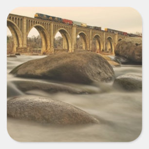 ジェイムズ川を渡る列車 スクエアシール