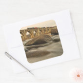 ジェイムズ川を渡る列車 スクエアシール (封筒)