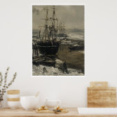 ジェイムズ・ウィスラーヴィンテージ・ザ・テムズ・イン・アイス ポスター (キッチン)