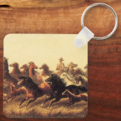 ジェイムズ・ウォーカーによる荒馬のロープ操作 キーホルダー (裏面)