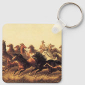 ジェイムズ・ウォーカーによる荒馬のロープ操作 キーホルダー (裏面)