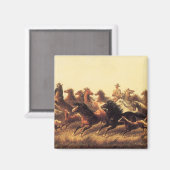 ジェイムズ・ウォーカーによる荒馬のロープ操作 マグネット (正面/裏面)