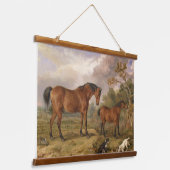 ジェイムズ・ウォード馬術馬絵を描ズ 吊り下げ型タペストリー (傾斜あり)