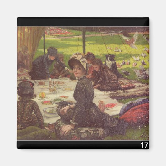 ジェイムズ・ティスソ |ピクニック, c.1881-2 マグネット (正面)