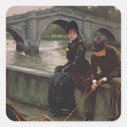 ジェイムズ・ティスソ | Richmond Bridge, c.1878 スクエアシール (正面)