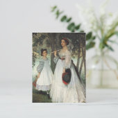 ジェイムズ・ティスソ | The Two Sisters:ポートレート, 1863 ポストカード (スタンド正面)