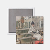 ジェイムズ・ティスソ | Waiting for the Ferry, c.1878 マグネット (正面/裏面)