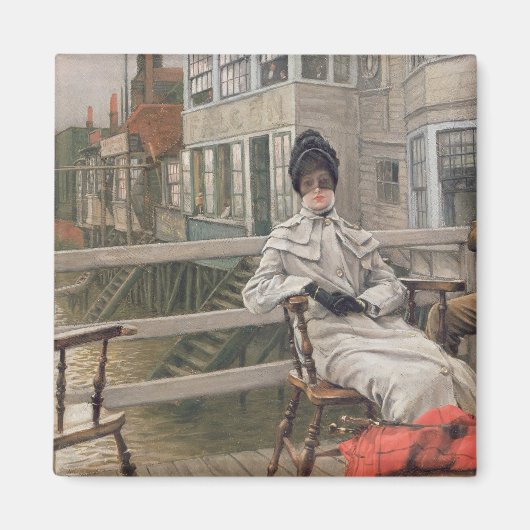 ジェイムズ・ティスソ | Waiting for the Ferry, c.1878 マグネット (正面)