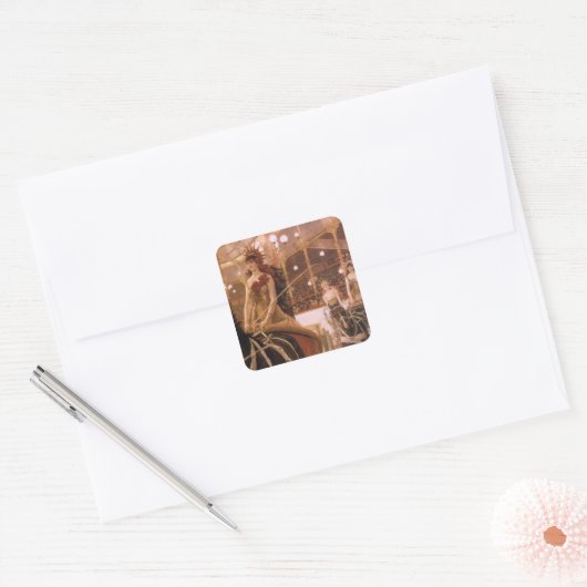 ジェイムズ・ティストによるクルマのレディース(別名サーカス) スクエアシール (封筒)