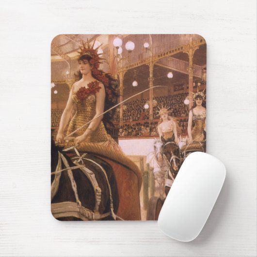 ジェイムズ・ティストによるクルマのレディース（別名サーカス） マウスパッド (マウス)