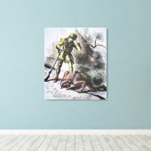 ジェイムズ・フェニモア・クーパーによる「モヒカンの最後」(1) キャンバスプリント (インサイチュ (ウッドフロア))