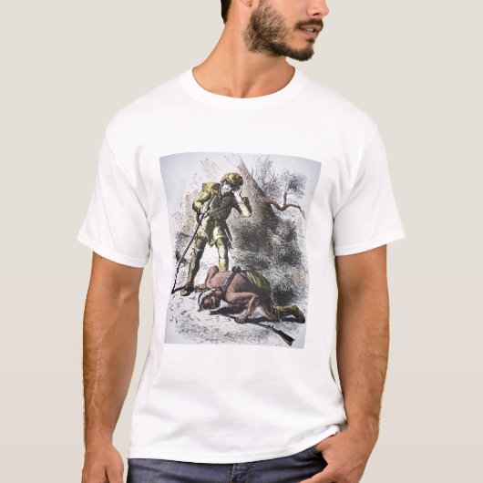 ジェイムズ・フェニモア・クーパー(1著「モヒカン」の最後 Tシャツ (正面)
