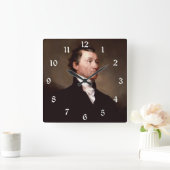 ジェイムズ・モンローポートレート前期米国大統領 スクエア壁時計 (ホーム)