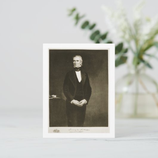 ジェイムズ・K・ポーク(1795年~1849年)、第11代大統領 ポストカード (スタンド正面)