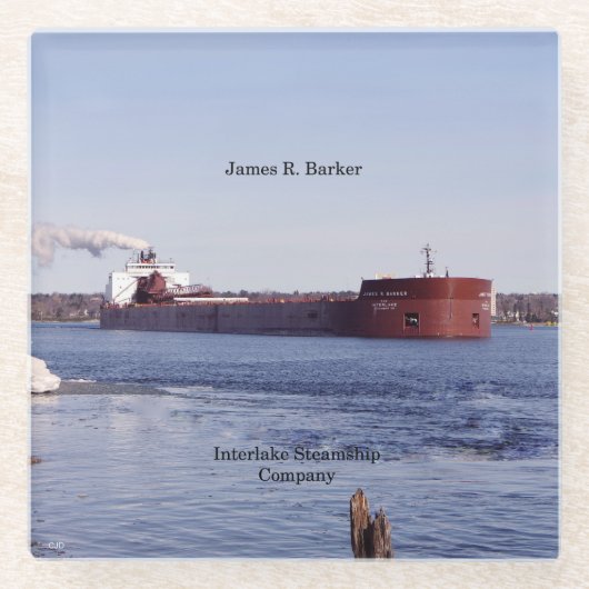 ジェイムズ・R・バーカーグラス・コースター ガラスコースター (正面)