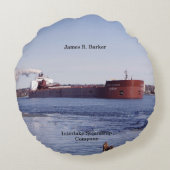 ジェイムズ・R・バーカー丸い枕 ラウンドクッション (裏面)