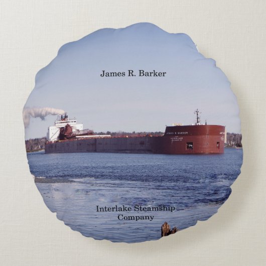 ジェイムズ・R・バーカー丸い枕 ラウンドクッション (裏面)