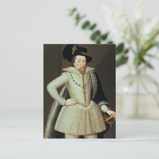 ジェイムズIハーフレングスポートレート ポストカード (スタンド正面)