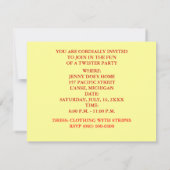 ジェイラーハウスをテーマにした招待状ホストAポキーパーティー 招待状 (裏面)