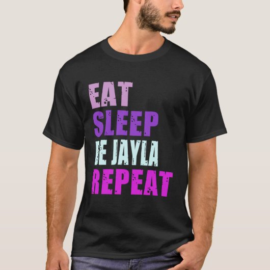 ジェイラ食べスリープビーリピーター Tシャツ (正面)