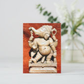 ジェイン寺院、インドの像 ポストカード (スタンド正面)