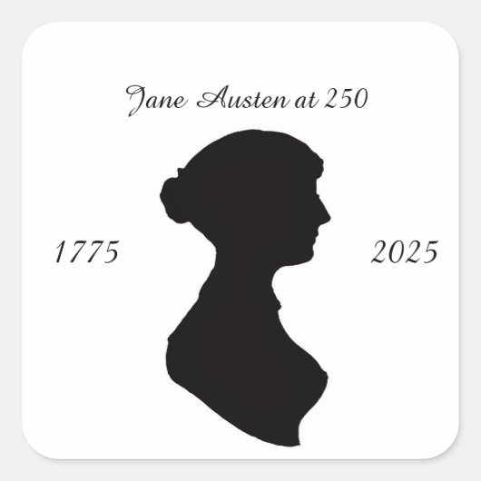 ジェイン・オースティン生誕250年 スクエアシール (正面)