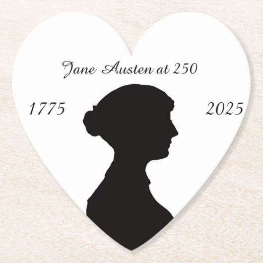 ジェイン・オースティン生誕250年 ペーパーコースター (正面)