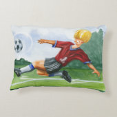 ジェイ・スロックモートンがボールを蹴るサッカー選手 アクセントクッション (裏面)