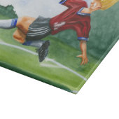 ジェイ・スロックモートンがボールを蹴るサッカー選手 カッティングボード (角)