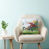 ジェイ・スロックモートンがボールを蹴るサッカー選手 クッション (椅子)