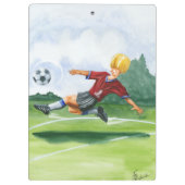 ジェイ・スロックモートンがボールを蹴るサッカー選手 クリップボード (裏面)