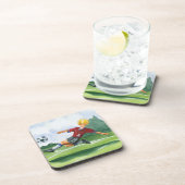 ジェイ・スロックモートンがボールを蹴るサッカー選手 コースター (右側)