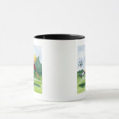 ジェイ・スロックモートンがボールを蹴るサッカー選手 マグカップ (中央)